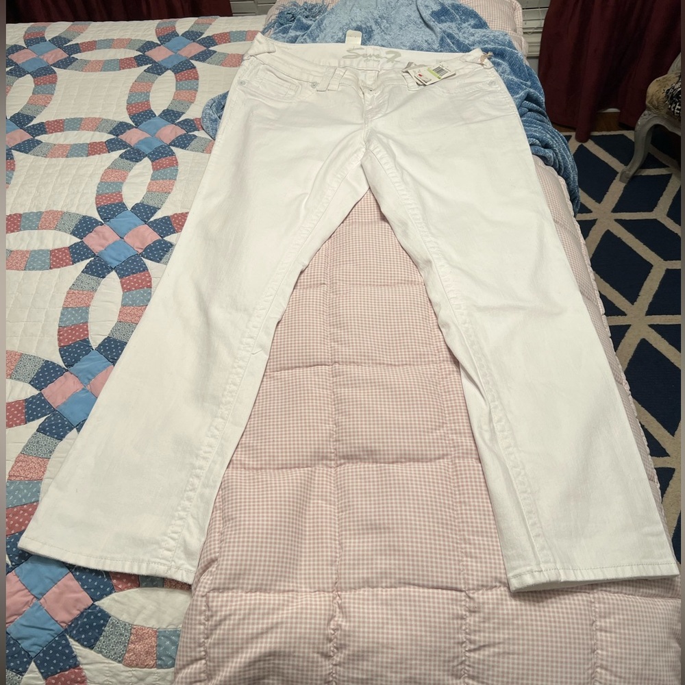 Seven7 Slim Straight size 18 White Jeans